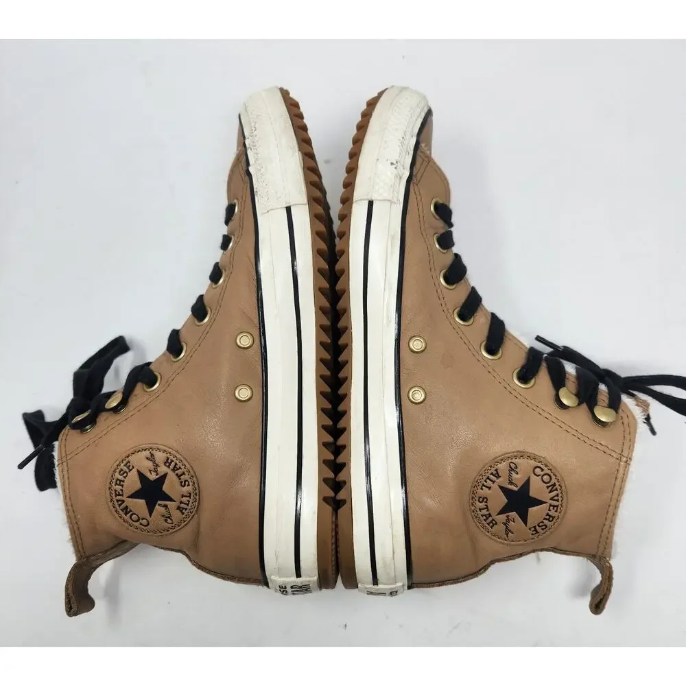 Converse All Star Sherpa Lined Leather Hiker Shoe 162479C Sz Men’s 7 Women’s 9